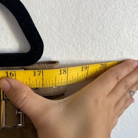 Beige Micro Mini Skirt, Minimalist, Bimbo, Preppy, Retro, Feminine, Y2K, Large - Picture 4 of 4